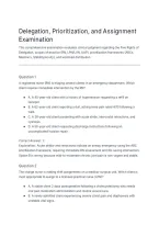 Delegation Prioritization and Assignment Exam Limited Edition