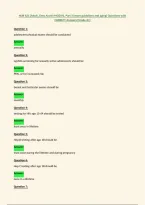 NUR 621 &lpar;Adult&lowbar;Gero Acute&rpar; MOD &num;1&comma; Part 3 &lpar;more guidelines and aging&rpar; Questions with&NewLine;CORRECT Answers &lpar;Grade A&plus;&rpar;