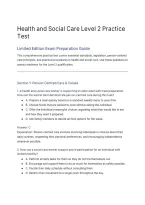 Health and Social Care Level 2 Practice Test Limited Edition Exam Prep&period;d