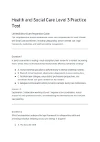 Health and Social Care Level 3 Practice Test Limited Edition Exam Prep