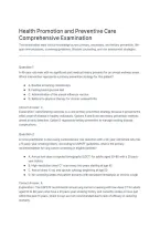 Health Promotion and Preventive Care Exam Limited Edition&period;