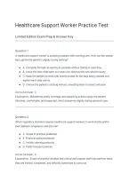 Healthcare Support Worker Practice Test Limited Edition Exam Prep&period;