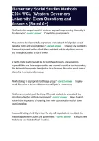 Elementary Social Studies Methods C104 WGU &lpar;Western Governors University&rpar; Exam Questions and Answers &lpar;Rated A&plus;&rpar;&NewLine;&NewLine;