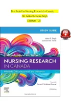 Test Bank For Nursing Research In Canada&comma; &Tab;  &NewLine;5th Edition by Mina Singh&NewLine;Chapters 1-21&NewLine;