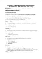 NURSING 101Theory and Practiceof Counseling and &NewLine;Psychotherapy 10thEdition Test Bank Corey