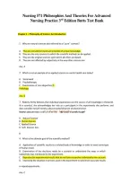 Nursing 571 Philosophies And Theories For Advanced &NewLine;Nursing Practice 3rd Edition Butts Test Bank