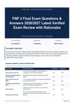 FNP 2 Final Exam Questions & Answers 2026&sol;2027 Latest Verified Exam Review with Rationales