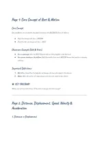 Physics Notes &ndash; Motion & Kinematics 