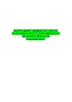 NR 599 NURSING INFORMATICS AND THE&NewLine;FOUNDATION OF KNOWLEDGE 4TH EDITION&NewLine;MCGONIGLE TEST BANK&NewLine;Exam &lpar;elaborations&rpar;