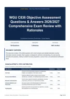 WGU C836 Objective Assessment Questions & Answers 2026&sol;2027 Comprehensive Exam Review with Rationales