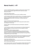 Mental Health 2 - ATI Questions with Verified Answers&NewLine;