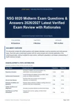 NSG 6020 Midterm Exam Questions & Answers 2026&sol;2027 Latest Verified Exam Review with Rationales