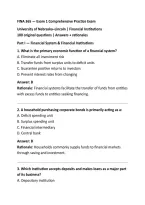 FINA 365 &mdash; Exam 1 Comprehensive Practice Exam