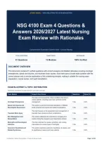NSG 4100 Exam 4 Questions & Answers 2026&sol;2027 Latest Nursing Exam Review with Rationales