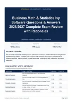 Business Math & Statistics Ivy Software Questions & Answers 2026&sol;2027 Complete Exam Review with Rationales