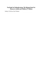 Test Bank for Pathophysiology The Biologic Basis For &NewLine;Disease in Adults and Children 8th Edition