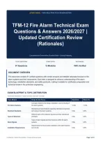 TFM-12 Fire Alarm Technical Exam Questions & Answers 2026&sol;2027｜Updated Certification Review &lpar;Rationales&rpar;