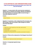 CLTM &lpar;CERTIFIED IN LONG-TERM MONITORING&rpar; EXAM&NewLine;COMPLETE QUESTIONS AND DETAILED SOLUTIONS LATEST UPDATE THIS&NewLine;YEAR JUST RELEASED