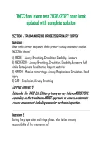 TNCC final exam test 2026&sol;2027 open book updated with complete solution