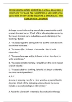 ATI RN MENTAL HEALTH EDITION 12&period;0 ACTUAL EXAM 2026 &vert; COMPLETE TEST BANK ALL 26 CHAPTERS &vert; 500 EXAM-STYLE QUESTIONS WITH VERIFIED ANSWERS & RATIONALES &vert; PASS GUARANTEED - A&plus; GRADE