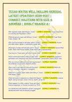 Texas Water Well Drilling General Exam 2026 &vert; Q&A Guide