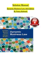 Solution Manual for Dynamic Business Law 6th Edition by Nancy K&period; Kubasek&comma; M&period; Neil Browne&comma; Daniel J&period; Herron&comma; Lucien J&period; Dhooge and Linda L&period; Barkacs 9781260733976