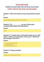 EEG BOARD EXAM&NewLine;COMPLETE QUESTIONS AND DETAILED SOLUTIONS&NewLine;LATEST UPDATE THIS YEAR JUST RELEASED