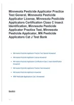 Minnesota Pesticide Applicator Practice Test &ndash; General MN PA License Test&comma; Certification Class C