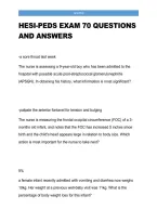 HESI PEDS Exam &ndash; 70 Questions and Answers&comma; Study Guide & Practice Test