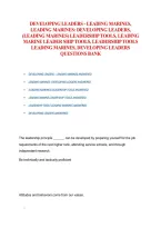 Developing Leaders &ndash; Leading Marines & Marine Leadership Tools Study Guide
