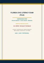 FLORIDA CIVIC LITERACY EXAM PRACTICE QUESTIONS & ANSWERS &vert; COMPREHENSIVE FCLE STUDY GUIDE AND EXAM PREP