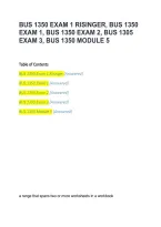 BUS 1350 Exams 1-3 & Module 5 &ndash; Risinger Study Guide&comma; 600 Questions