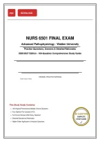 NURS 6501 Final&MIDTERM Exam &vert; Advanced Pathophysiology &vert; Walden University &vert; Q & A &vert; 2026&sol;2027 Edition &lpar;PDF&rpar;