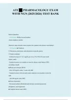 ATI Pharmacology Exam with NGN 2025-2026 &ndash; Test Bank & Study Guide