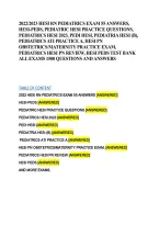 2022-23 HESI RN Pediatrics Exams &ndash; HESI 2023&comma; PED HESI B & ATI A