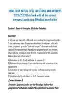 NBME CBSE ACTUAL TEST QUESTIONS AND ANSWERS 2026&sol;2027&lpar;Quiz bank with all the correct answers&rpar;&lpar;usmle step 1&rpar;Medical examination