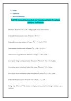LADWP Electrical Mechanic Test - Key Formulas and Safety Procedures Questions And Answers