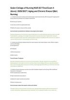 Galen NUR 257 Exams 1&ndash;4 &lpar;PDF&rpar; &vert; Aging & Chronic Illness &vert; Q&A Bundle