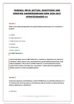 FEDERAL MPJE &vert;ACTUAL QUESTIONS AND VERIFIED ANSWERS&vert;BRAND NEW 2026-2027 UPDATE&vert;GRADED A&plus;