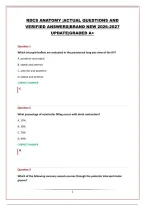 RDCS ANATOMY &vert;ACTUAL QUESTIONS AND VERIFIED ANSWERS&vert;BRAND NEW 2026-2027 UPDATE&vert;GRADED A&plus;