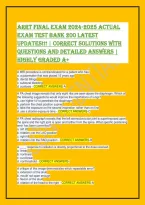 ARRT Final Exam 2024-2025 Test Bank &vert; 200 Q&A Verified