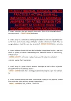 RN ADULT MEDICAL SURGICAL ONLINE&NewLine;PRACTICE A ACTUAL EXAM ALL&NewLine;QUESTIONS AND WELL ELABORATED&NewLine;ANSWERS TOP RATED VERSION FOR&NewLine;ALREADY A&plus; GRADED HIGHLY&NewLine;RECOMMENDED &vert;NEW AND REVISED