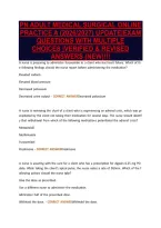 PN ADULT MEDICAL SURGICAL ONLINE&NewLine;PRACTICE A &lpar;2026&sol;2027&rpar; UPDATE&vert;EXAM&NewLine;QUESTIONS WITH MULTIPLE&NewLine;CHOICES &vert;VERIFIED & REVISED&NewLine;ANSWERS &lpar;NEW&rpar;&excl;&excl;&excl;