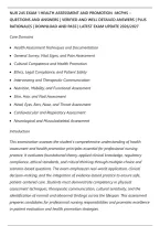 NUR 245 EXAM 1 HEALTH ASSESSMENT AND PROMOTION -MCPHS &NewLine;QUESTIONS AND ANSWERS &vert; VERIFIED AND WELL DETAILED ANSWERS &vert; PLUS&NewLine;RATIONALES &vert; DOWNLOAD AND PASS &vert; LATEST EXAM UPDATE 2026&sol;2027