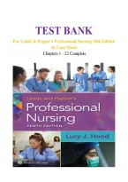 Test Bank for Teddy & Pepper's Professional Nursing 10th Edition by Lucy J Hood