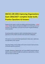 SNCOA LDR-303S Improving Organizations &NewLine;Exam 2026&sol;2027&colon; Complete Study Guide&comma; Practice Questions & Answers &NewLine;
