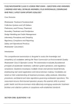 TCEQ WASTEWATER CLASS D LICENSE PREP EXAM &ndash; QUESTIONS AND ANSWERS&NewLine;&vert; VERIFIED AND WELL DETAILED ANSWERS &vert; PLUS RATIONALES &vert; DOWNLOAD&NewLine;AND PASS &vert; LATEST EXAM UPDATE 2026&sol;2027