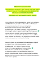 ATI Comprehensive Predictor  &NewLine;Comprehensive Resource To Help You Ace 2026-2027 Exams &NewLine;Includes Frequently Tested Questions With ELABORATED &NewLine;100&percnt; Correct COMPLETE SOLUTIONS &NewLine;Guaranteed Pass First Attempt&excl;&excl; Current Update&excl;&excl; 