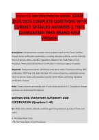 TEXAS &lpar;TX&rpar; CERTIFIED PROCESS SERVER  EXAM &NewLine;2025&sol;2026 COMPLETE QUESTIONS WITH &NewLine;CORRECT DETAILED ANSWERS &vert;&vert; 100&percnt; &NewLine;GUARANTEED PASS BRAND NEW &NewLine;VERSION 