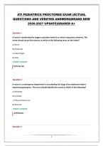 ATI PEDIATRICS PROCTORED EXAM &vert;ACTUAL &NewLine;QUESTIONS AND VERIFIED ANSWERS&vert;BRAND NEW &NewLine;2026-2027 UPDATE&vert;GRADED A&plus;